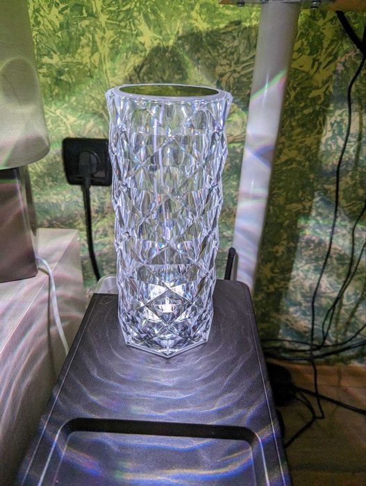 Кристална LED лампа Rose Diamond | Дистанционно и батерия