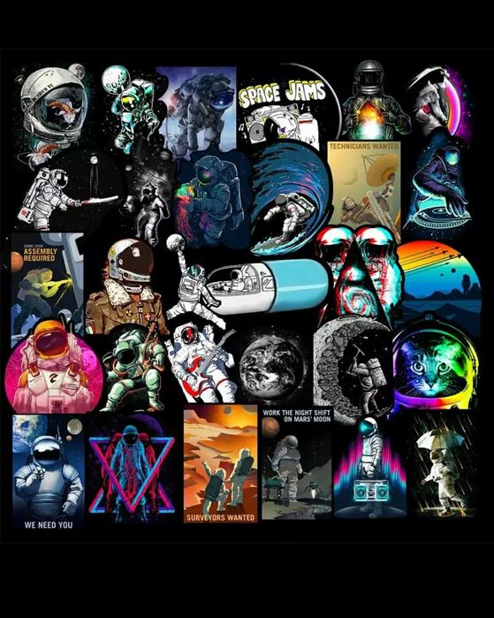 Наклейки стикеры космос