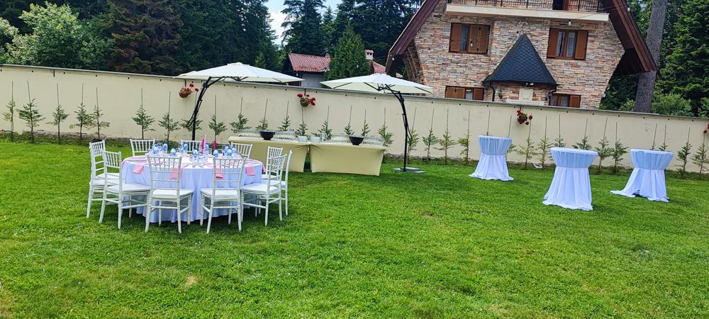 Сватбени столове Шивари под наем + маси и покривки за събития