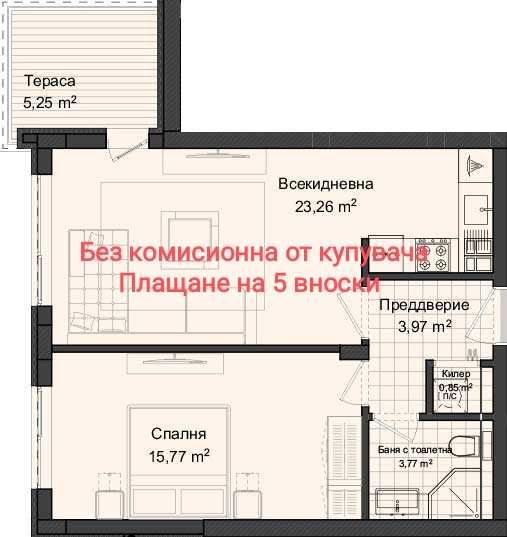 Продава се Двустаен апартамент в Пловдив, Кючук Париж - 74 кв.м за 1053 €/кв.м - Снимка #1