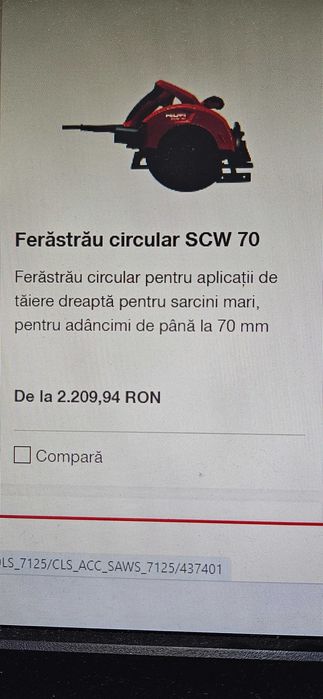 Circular Hilti SCW70