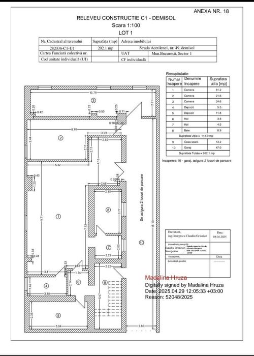 Demisol 203 mp + curte 85 mp în Sector 1,Bucureștii Noi