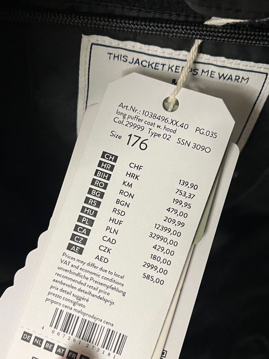 Vând geacă Tom Tailor neagră XL 176 nouă