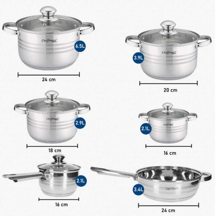 Комплект съдове неръждаема стомана