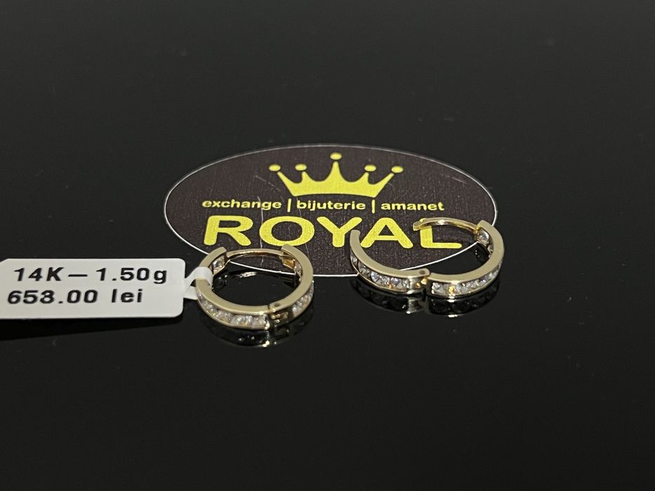 Bijuteria Royal CB: Cercei copii aur 14k 1,50gr