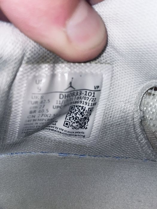 Air Jordan 36 Low White 42.5