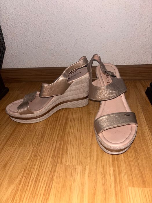 Sandale piele platforma