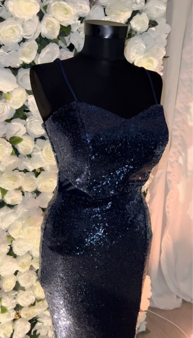 Синя рокля дълга