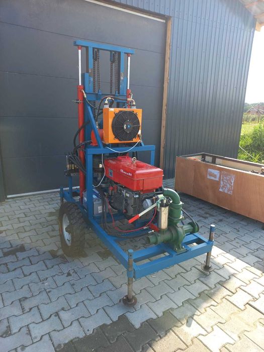 Masina foraj DIESEL 32Cp 100m Prajina 5 sape sol/piatra NOUA 7400 EURO