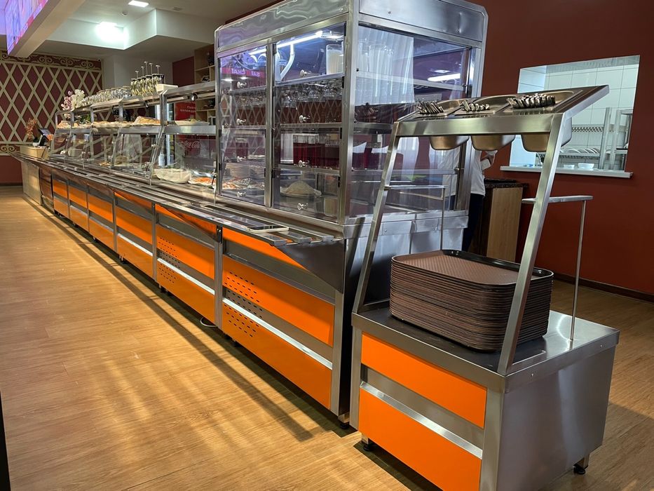 Линия раздачи, мармит для горячих блюд