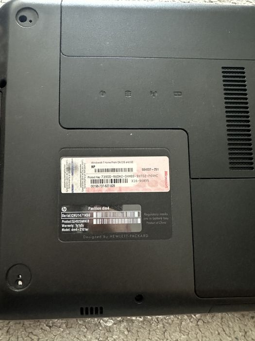 Ноутбук Hp SSd продам Рабочий ноут