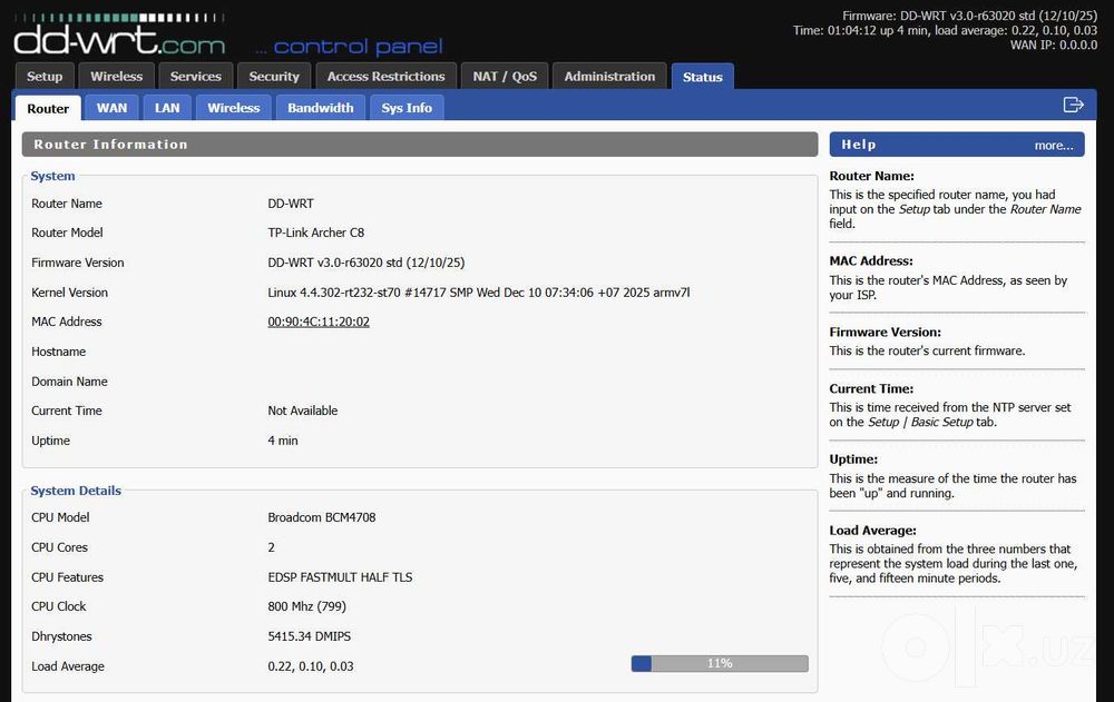 Роутер TP-Link Archer C8 DD-WRT - WIFI 5