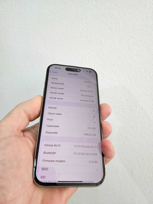 Iphone 15 Pro, 512 Gb, neverlock, Garantie.