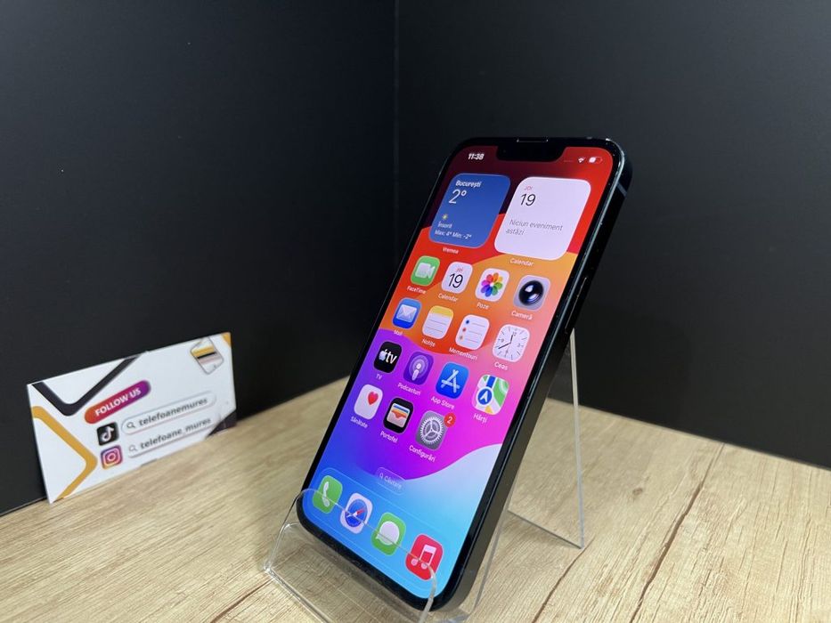 iPhone 13 128Gb Midnight Second-Hand Foarte Bun 3 ani garanție, Telefo
