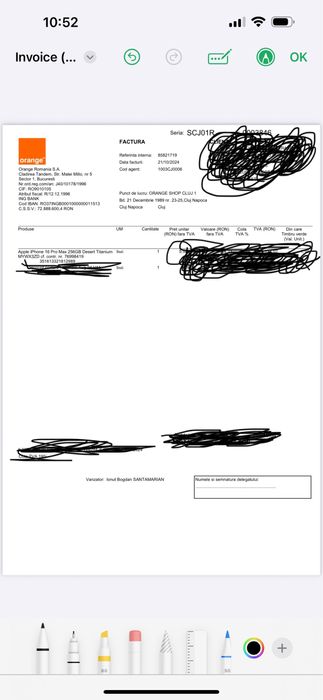 Vand Iphone 16 Promax 256 GB garantie producator