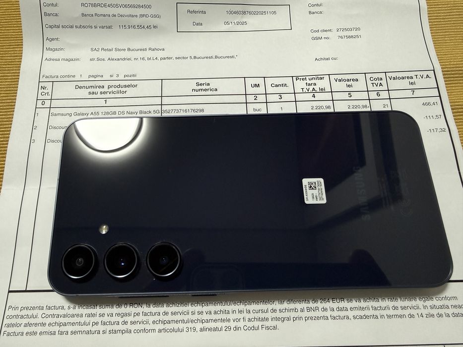 Samsung A55 5g Nou /neactivat