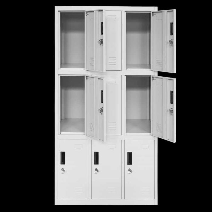 Метален троен гардероб  185х90х45 см