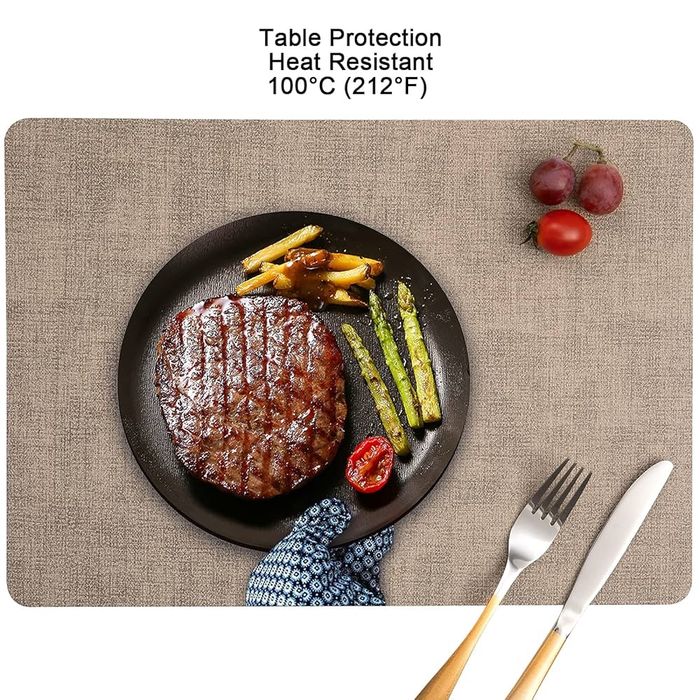 Set 6 Placemats și Coasters Lavabile, Antifouling, Double-Sided*