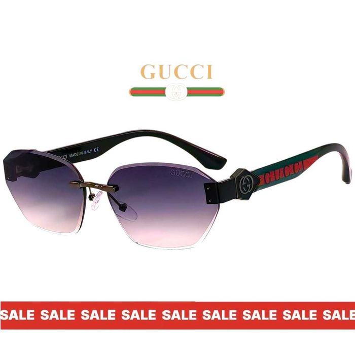Gucci Fens 2027 Дамски слънчеви очила с цветна рамка и лого