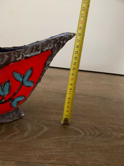 Рядка дизайнерска керамична кана Ceramica Titano – San Marino – Fat Lava – Mid-Century Modern, около 1960 г.