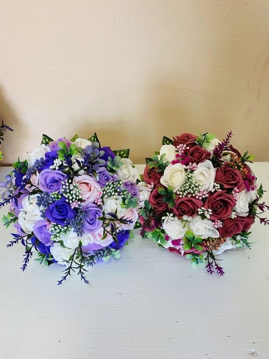 Buchete mireasa nasa si lumanari