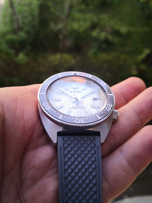 Ceas automatic Seiko Mod Slim Turtle Glacier curea FKM