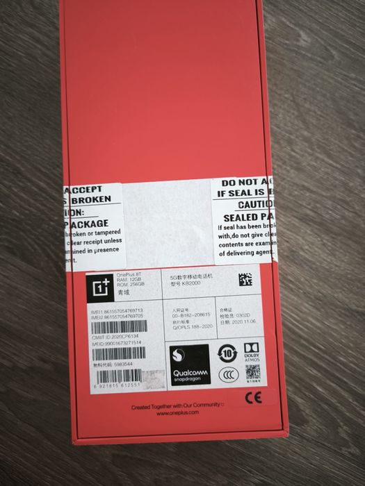 Oneplus 8T, 12GB RAM, 256GB ROM