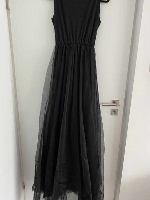 Rochie neagra lunga pentru eveniment/nunta narunea S