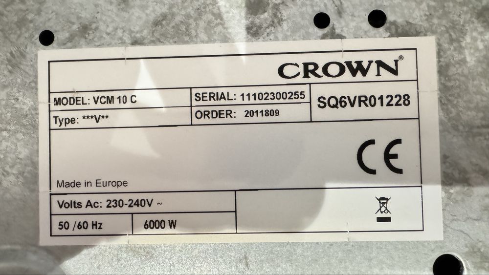 Керамичен плот за вграждане Crown VCM 10