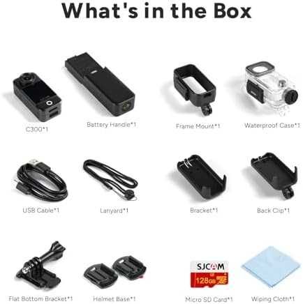 Нова SJCAM C300 4K екшън камера 40MP 6-осова стабилизация WiFi кейс