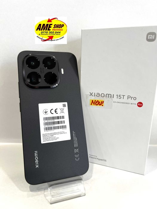 Xiaomi 15T Pro, Black, 512GB/12GB, NOU!