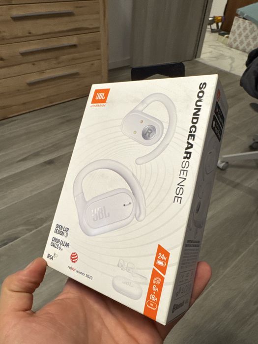 Casti JBL Soundgear Sense albe
