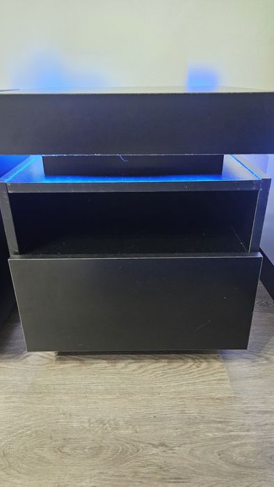 Noptiere LED Negre