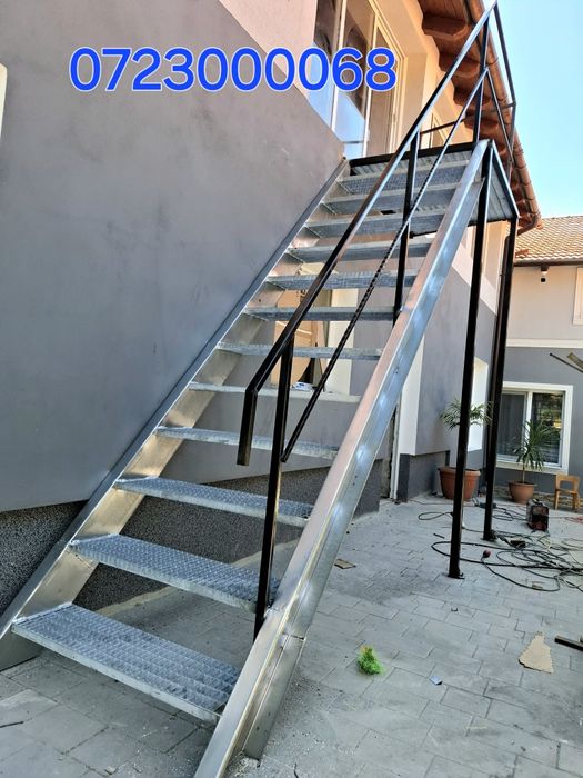 Vând scări metalice zincate, executate la comandă.
Ne deplasăm oriunde în țară.
Asigurăm transport și montaj gratuit.
Pentru măsurători, calcule și co