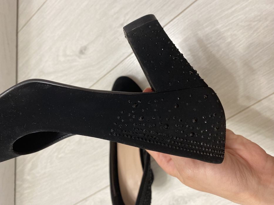 Туфли чёрные замш