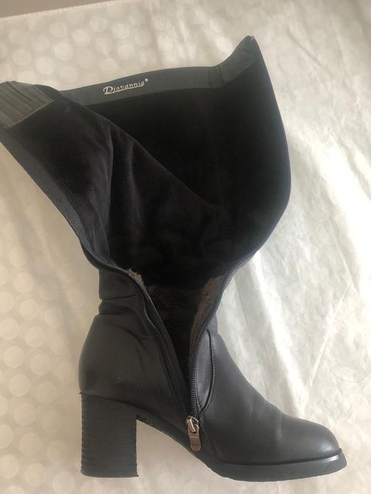 Зима темно-синие  сапоги оазмер 36