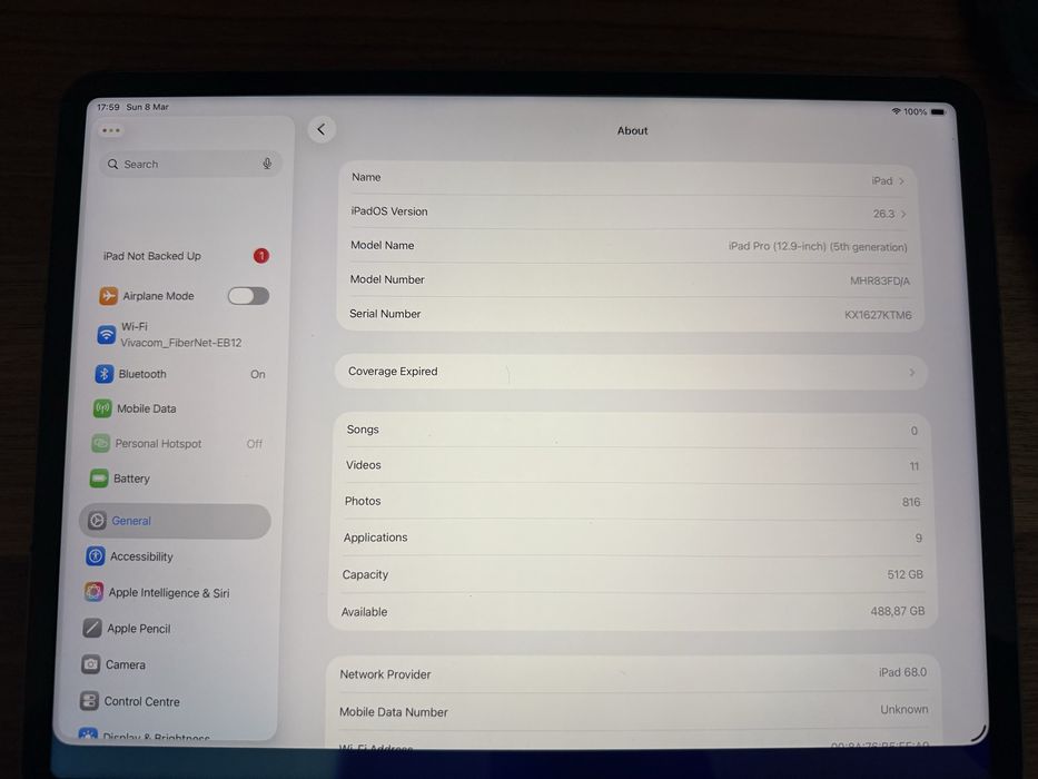 Ipad Pro 12.9” 512GB