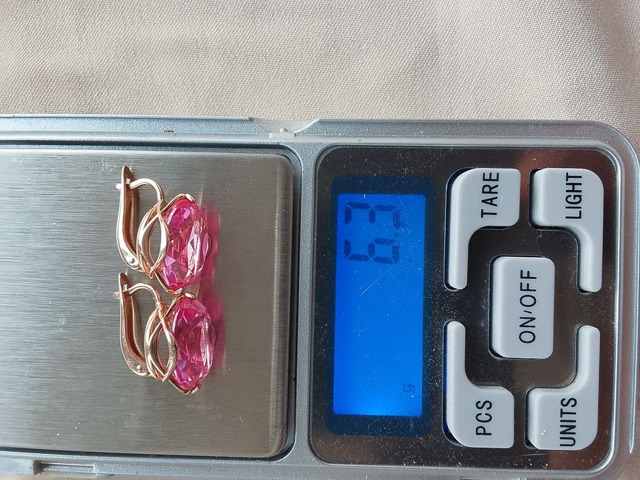 Серьги 585*рубин