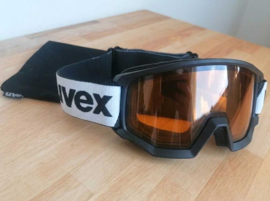 Ochelari de schi snowboard UVEX Athletic LGL Negri | Anti-aburire Supravision® | Protecție Ski UV | OTG