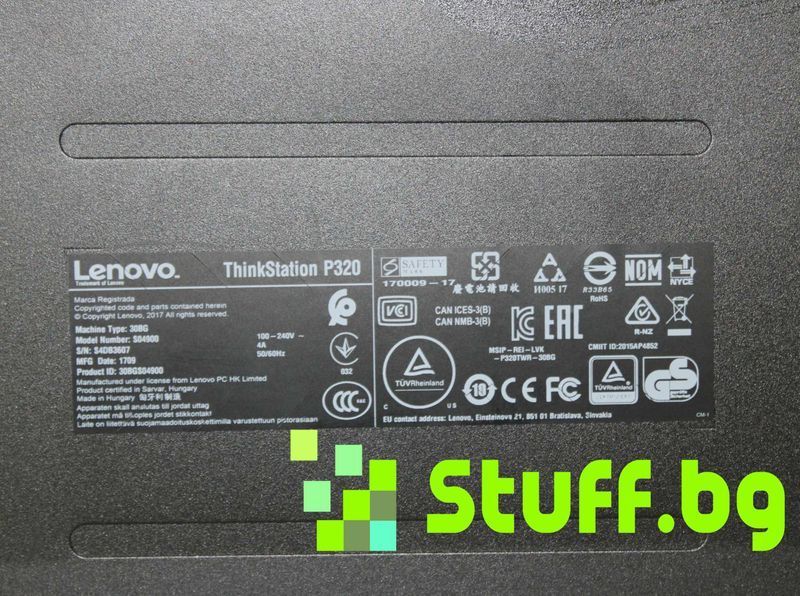 Работна станция Lenovo P320 E3-1220/16GB RAM/240GB SSD+1TB HDD