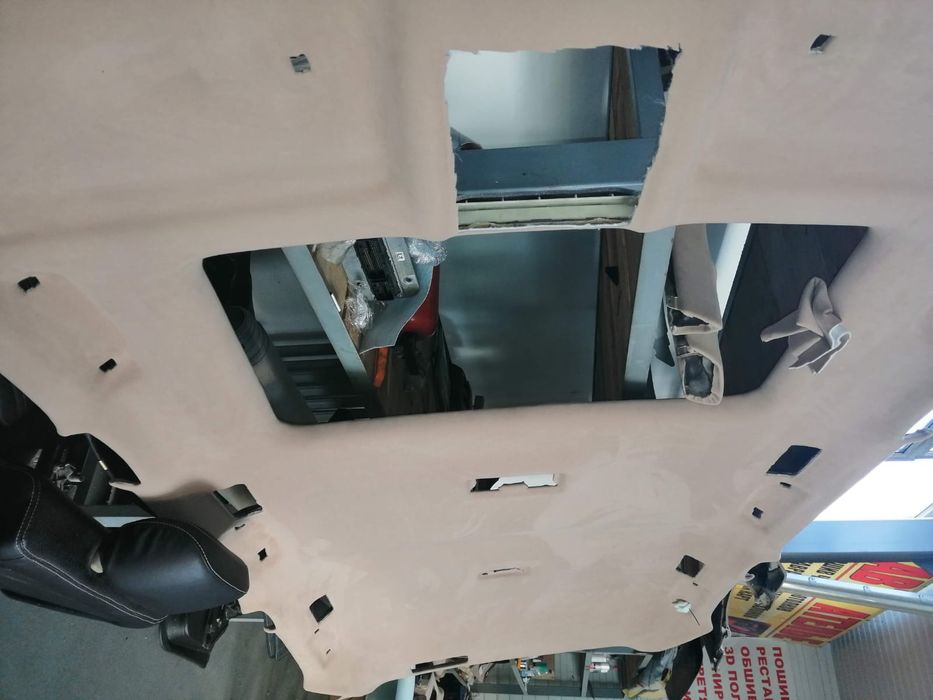 Потолок перетяжка автомобиля