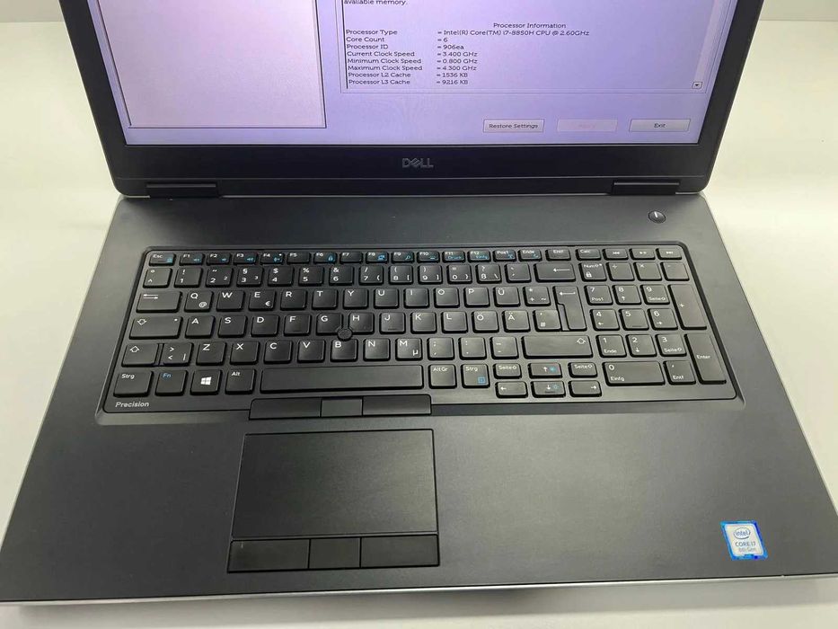 Laptop/Workstation Dell Precision 7730 i7 64GB RAM QUADRO P5200 16gb