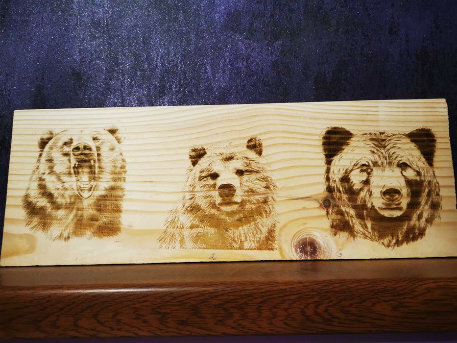Дървена дъска с лазерна пирография по поръчка