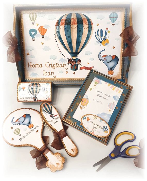 Set personalizat pentru taierea motului, 6 piese