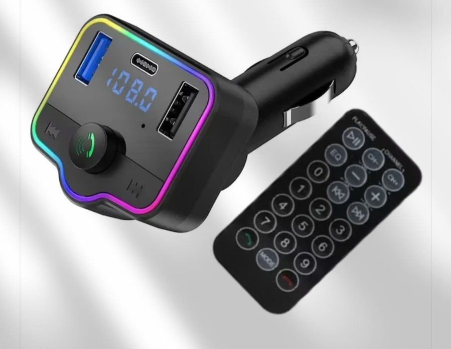 Modulator FM Auto M46 • Bluetooth 5.0 • Dual USB + USB-C • Hands-Free • Incarcă rapid
