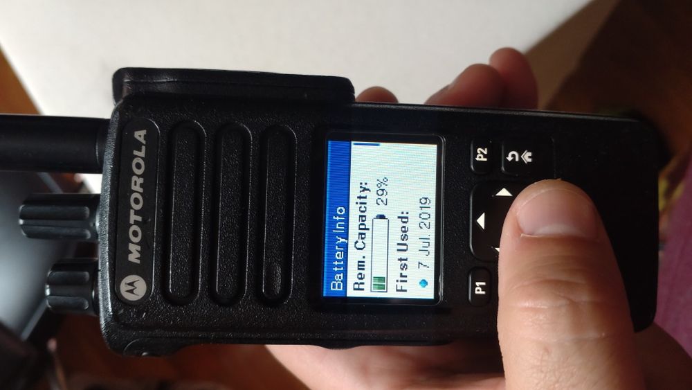 2 Acumulatori, baterie statie Original radio Motorola, IMPRES aproape