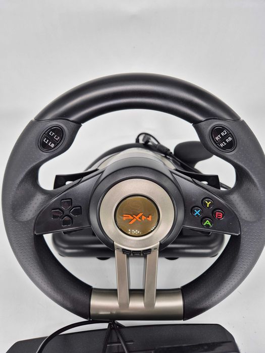 Volan Gaming PXN V3 Pro cu Pedale și Schimbător, Multiplatformă-Grad E