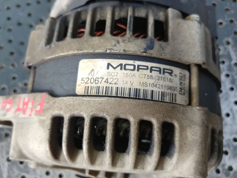 alternator 1.6 d multijet 55280444  fiat 500 jeep renegade 52067422