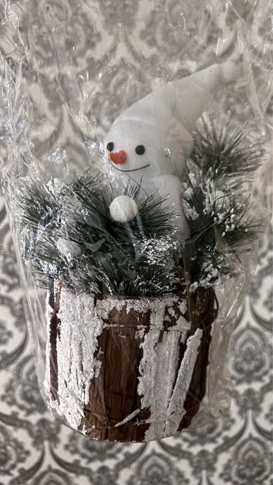 Снеговик в корзинке!