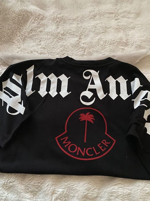 Мъжка черна тениска Palm Angels x Moncler (КАТО НОВА)